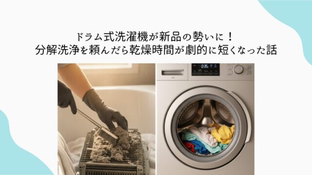 ドラム式洗濯機が新品の輝きに！分解洗浄を頼んだら乾燥時間が劇的に短くなった話
