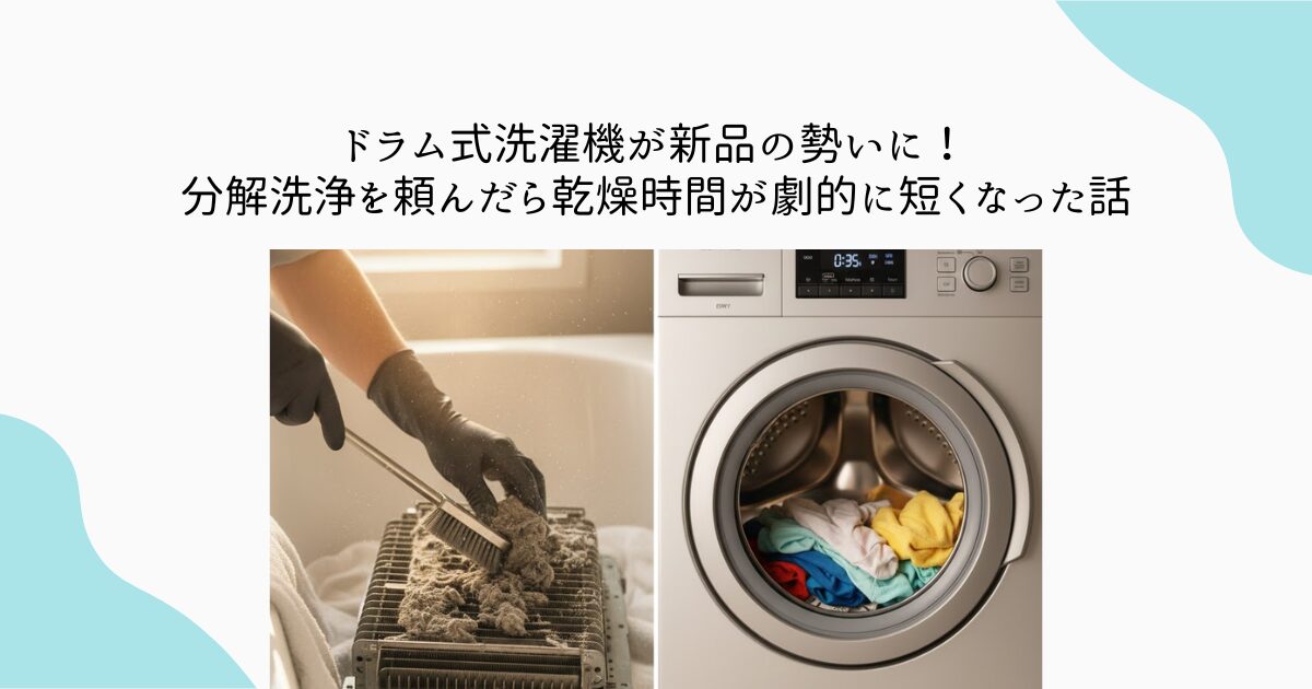 ドラム式洗濯機が新品の輝きに！分解洗浄を頼んだら乾燥時間が劇的に短くなった話