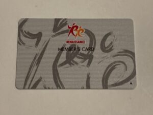 ルネサンスのメンバーズカード（施設によってもらえる場合がある）